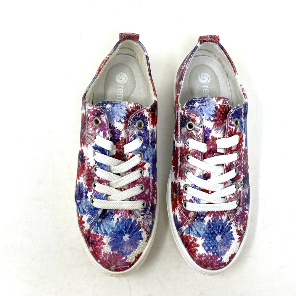 Remonte Alina 00 D0900-91 Floral Leather Comfort Sneakers Size 37 NIB - Picture 3 of 7